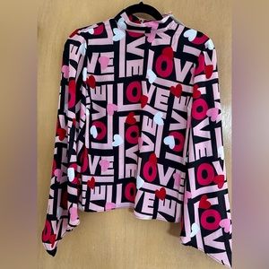 LOVE Blouse BNWT Valentines Themed Size Small